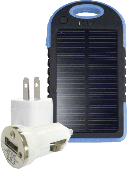 EZ Breezy PowerBank with built-in solar cell